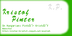 kristof pinter business card